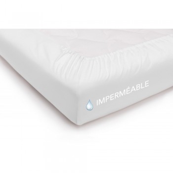 Protège matelas imperméable 200x200 220g bonnet 30cm - Linge de lit - Drap House