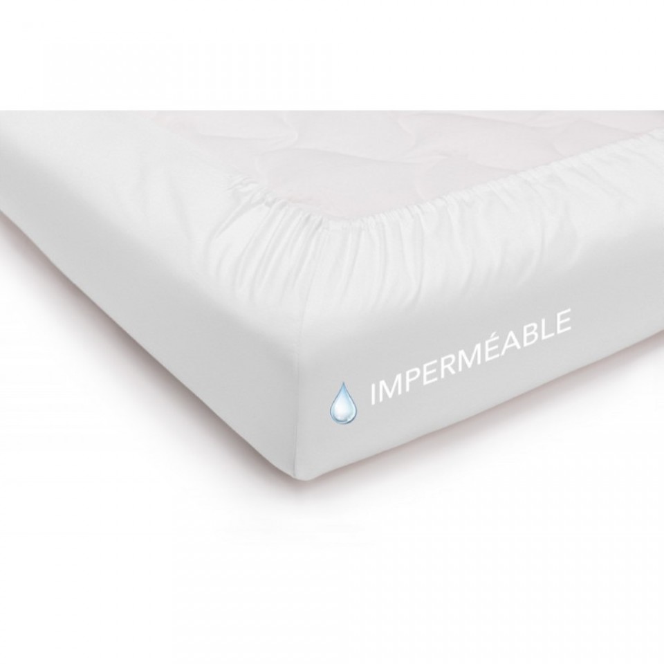 Protège matelas imperméable 120x190 220g bonnet 30cm - Linge de lit - Drap House