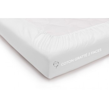 Protège matelas coton 200x200 250g bonnet 40cm - Linge de lit - Drap House